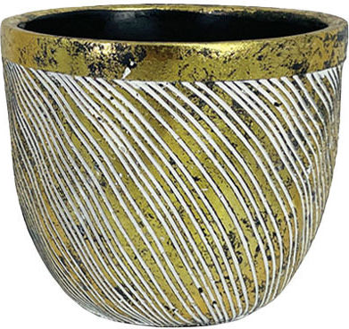 Marhome Κασπώ Τσιμεντένιο Χρυσό 12.5x12.5x12εκ.