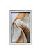 Painting with Gold Frame Wavy Glass Abstract Design 80x120cm 6/box 16-50023