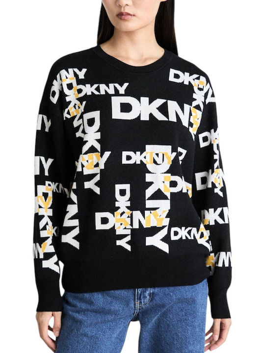 DKNY Women's Long Sleeve Sweater Black