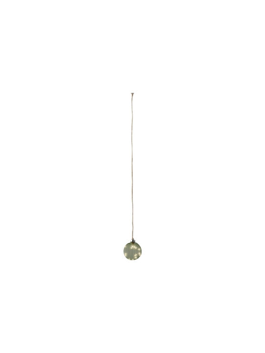 Hanging Ball Ornament Ornament Crystal Illuminated Green 10cm