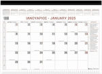 Innostat Monthly Planner 2025 Black 34x48cm