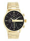 Oozoo Timepieces Γυναικείο Ρολόι 45mm Μπαταρίας με Χρυσό Μεταλλικό Μπρασελέ