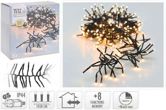 1512 Lights LED 11m. Warm White in String 1pcs