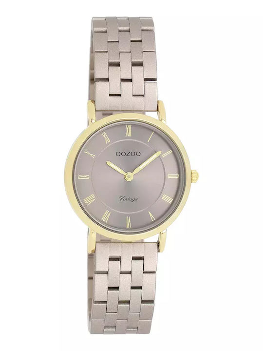 Oozoo Vintage Women's Watch with Beige Metal Br...
