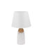 Keskor Ceramic Table Lamp for Socket E14 with White Shade and Base