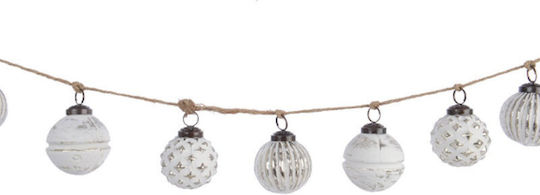 Kaemingk Christmas Garland White 120x6cm 1pc
