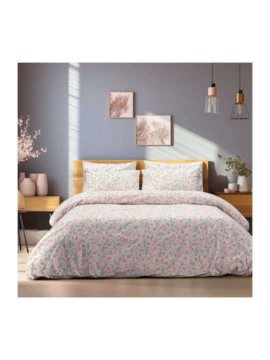 Beauty Home Сет Чаршафи Единични с Ластик 100x200+30см. Cousine Art 12180 Сомон 3бр