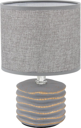 Keskor Ceramic Table Lamp for Socket E14 with Gray Shade and Base