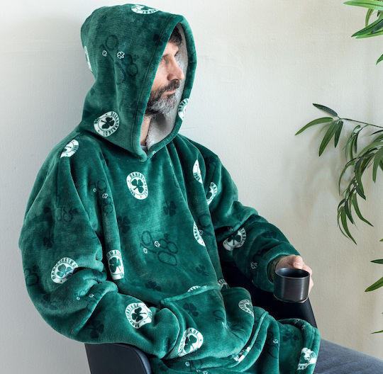 Palamaiki Huhu Κουβέρτα με Μανίκια 90x100εκ. Green