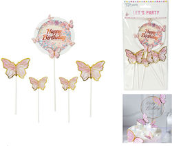 Tpster Happy Birthday Decorative for Cake 5 Pieces