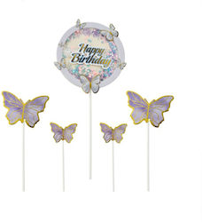 Tpster Happy Birthday Διακοσμητικό για Τούρτα 5τμχ Tpster Happy Birthday Διακοσμητικό για Τούρτα 5τμχ