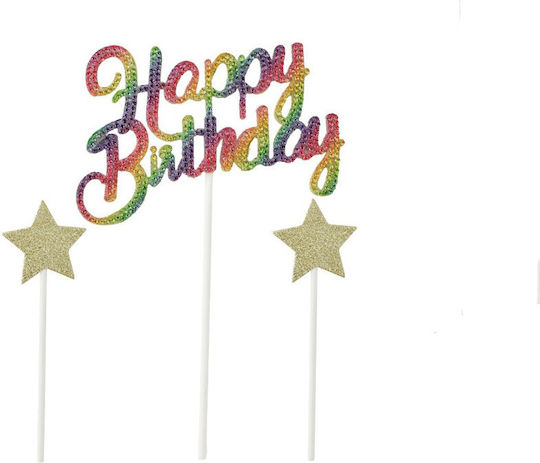 Tpster Happy Birthday Διακοσμητικό για Τούρτα 3τμχ
