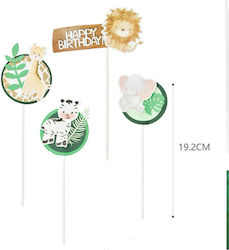 Tpster Happy Birthday Διακοσμητικό για Τούρτα 4τμχ