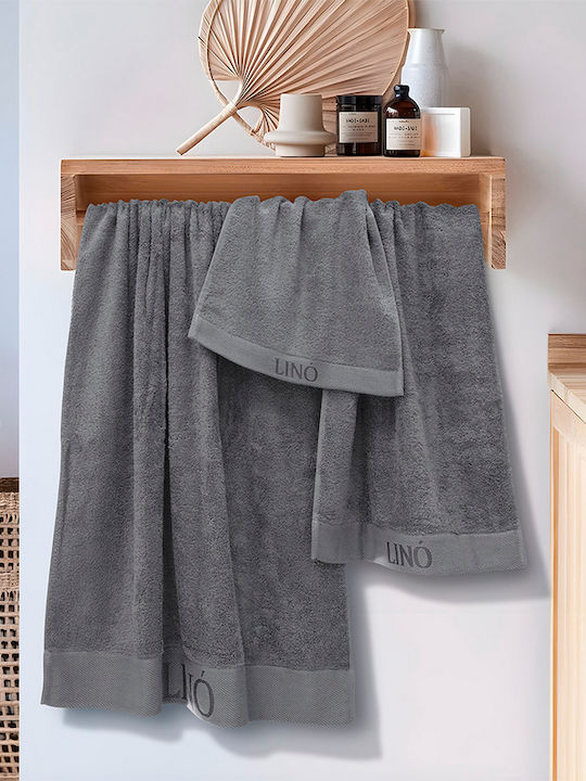 Lino Home Πετσέτα Σώματος Brandy 80x150εκ. Grey...
