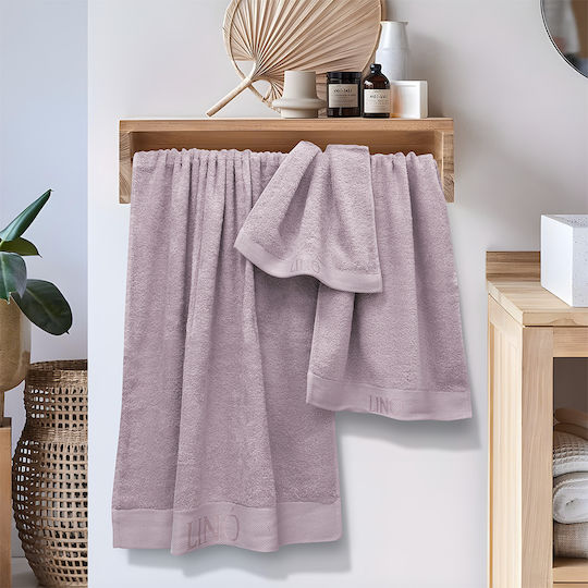 Lino Home Bath Towel Brandy 80x150cm Lilac Weight 650gr/m²