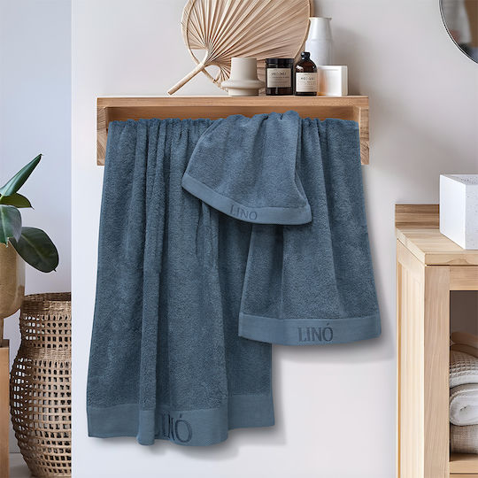 Lino Home Prosop de mână Brandy 40x60cm. Denim Greutate 650gr/m²