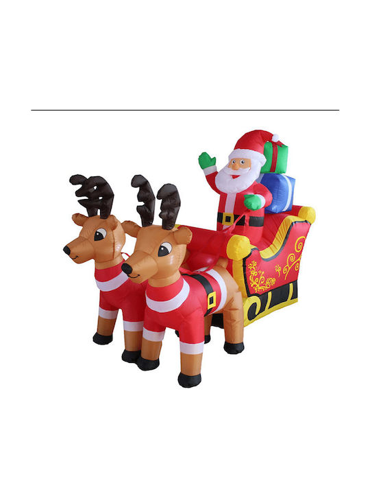 Leuchtender Dekorativer Weihnachtsmann Aufblasbarer Elektrisch 220x150x80cm