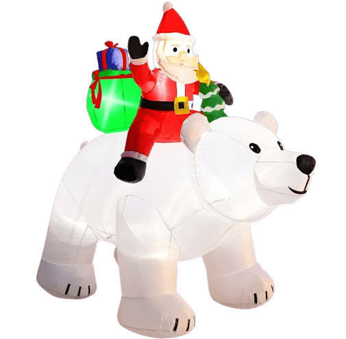 Inflatable Illuminated Santa Claus Electric Beige 180x130x80cm