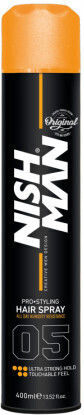 Strong Hold Hairspray Men 400 Ml Nishman 5