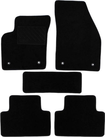 Autopataki Set of Front and Rear Mats 5pcs for Volvo S40 2004-2012 Black