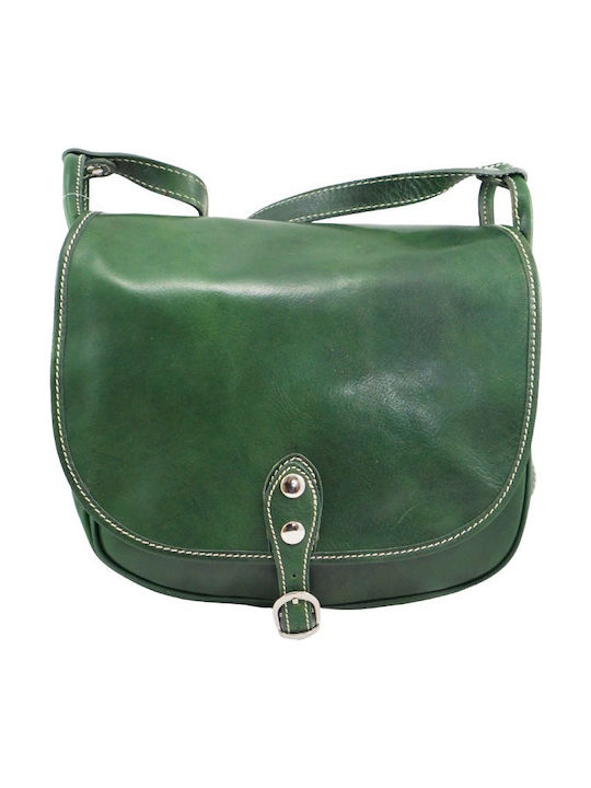 Mybag Leder Damentasche Schultertasche Grün