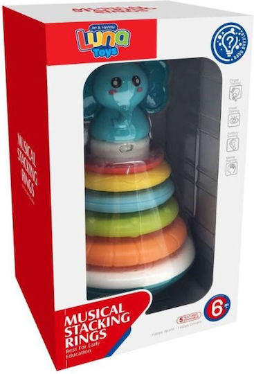 Luna Stacking Toy with Music and Light for 6++ Months (Various Designs/Assortments of Designs) 1pc