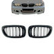 Prasco 242542 Mask Hearts BMW 3 E46 2003-2006 Coupe Cabrio M4 Look Double Grille Glossy Black 2 Pieces