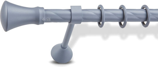 Metal Curtain Pole Lesvos Twisted Rod Φ25 Enis Double Tubes Φ25-φ20 160 Cm