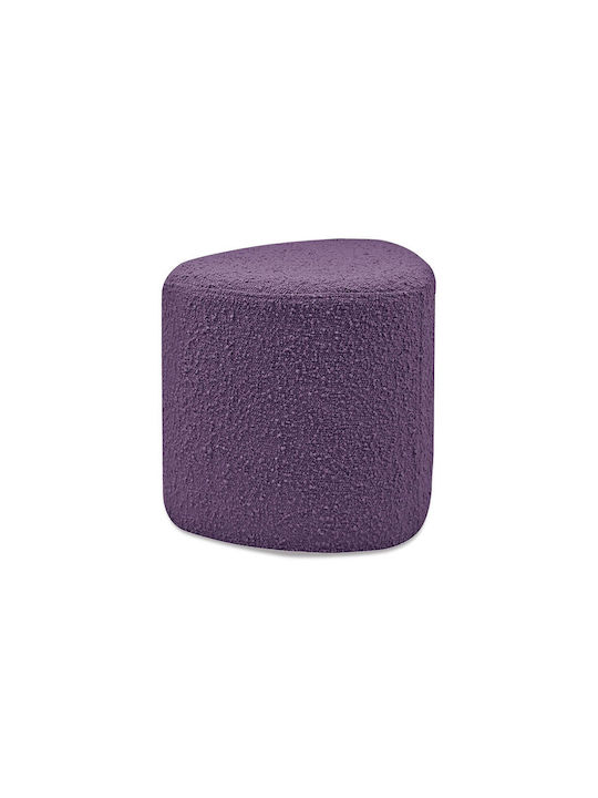 Σκαμπό Σαλονιού Επενδυμένο με Ύφασμα Coco Violet