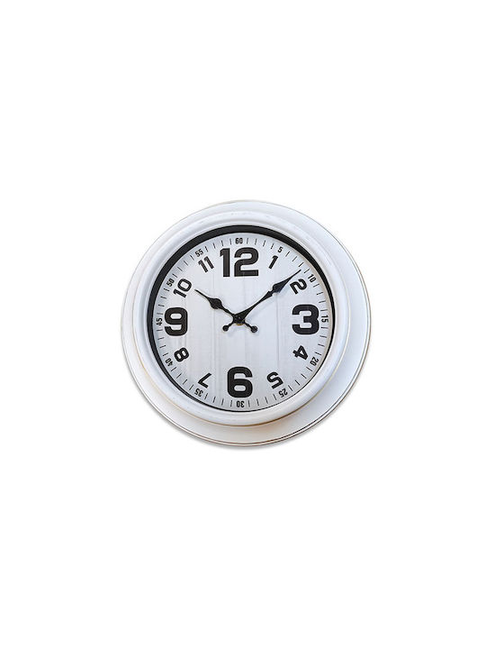 General Trade Wanduhr Kunststoff Weiß Ø40cm