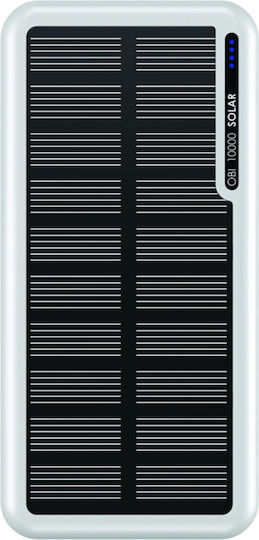 Boompods Obi Слънчева Power Bank 10000mAh с 2 USB-A порта и USB-C порт Бял