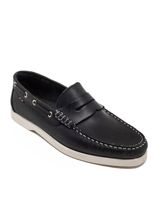 Men's Leather Moccasins Blue