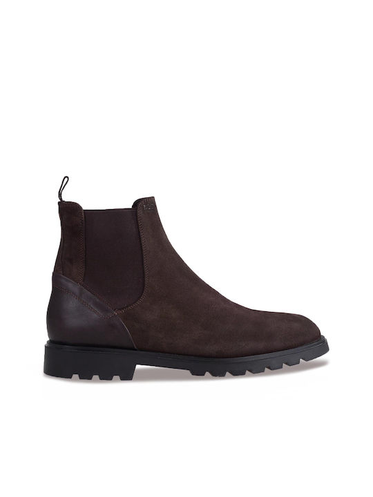 Boss Shoes Suede Brown Men's Boots