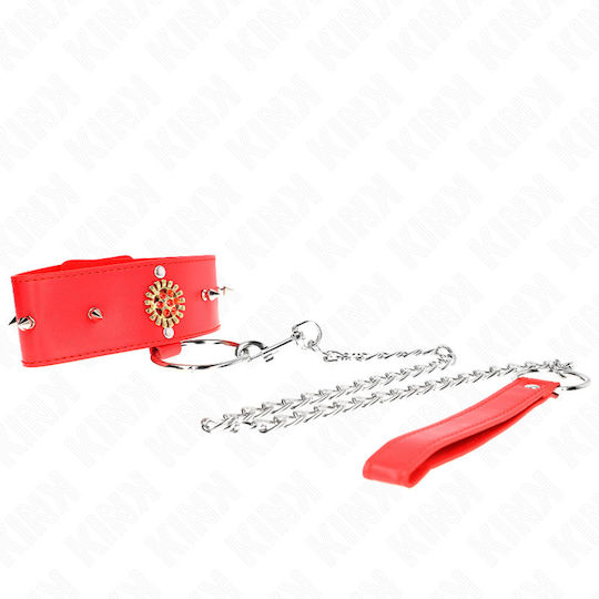 Kink Halsband in Rot Farbe