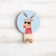 Taufgeschenk mit Kleiderbügel Weihnachtliche aus Holz 4cm