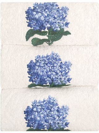 Nakas Concept Hand Towel 30x50cm White Blue 3 Pieces