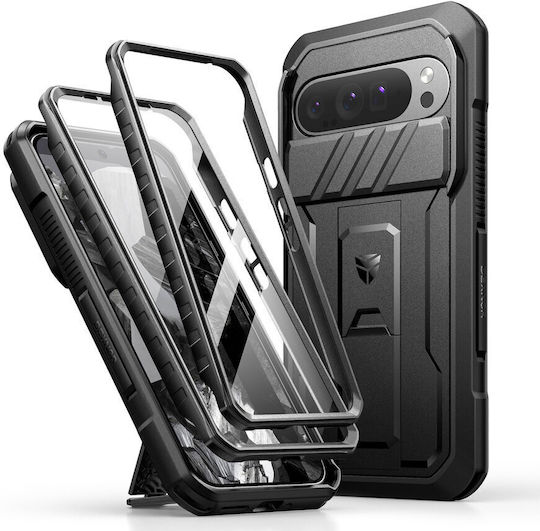 Strapazierfähige Hülle Google Pixel 9 Pro Dexnor Vollschutz Zwei Rahmen Schwarz