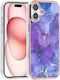 Tuniq Iphone 16 Plus Silicone Θήκη Σιλικόνης Marble Purple
