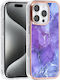 Tuniq Iphone 16 Pro Silicone Θήκη Σιλικόνης Marble Purple