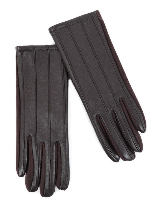 Doca Unisex Leather Gloves Brown