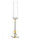 Suport de lumânare din cristal auriu argintiu H64cm
