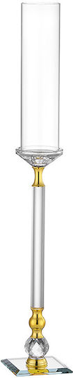 Kristall-Kerzenhalter-Ständer Gold Silber H75cm