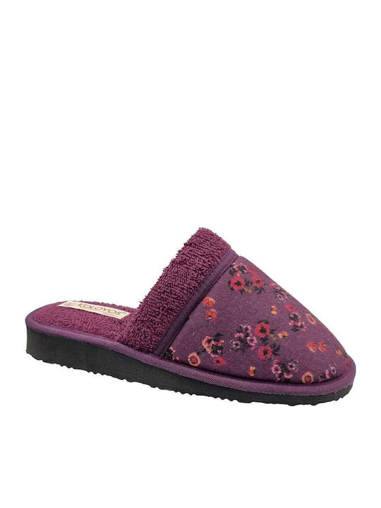 Kolovos Terry Winter Women's Slippers Burgundy