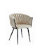 Stühle Küche Beige And Black 1Stück 61x55x79cm