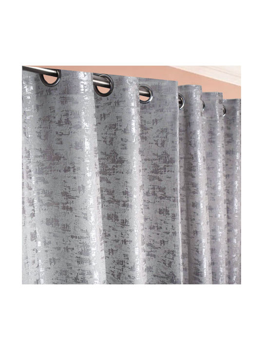 SpitiBazaar Verdunkelungsvorhang mit Grommets Grau 270x280cm