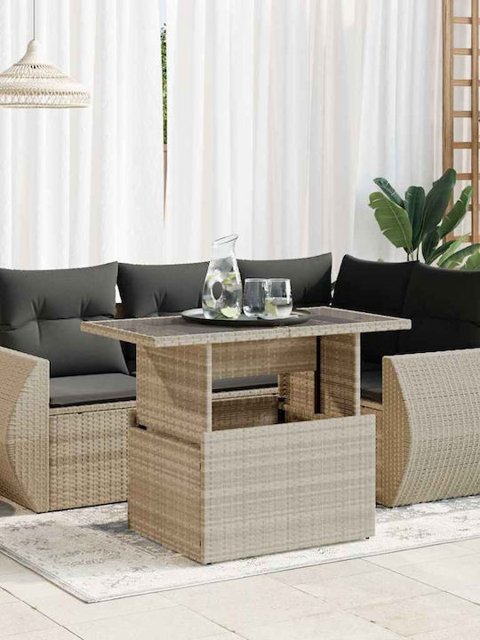 Garten- und Outdoor-Möbelsets 5 Stück Grau mit ...