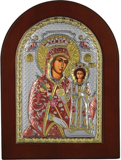 Prince Silvero Icoană Maica Domnului Cu Pruncul Din Lemn 15x21cm