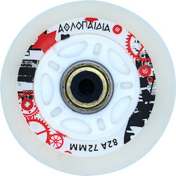 Athlopaidia Self-Illuminating Wheels Red Size 72mm