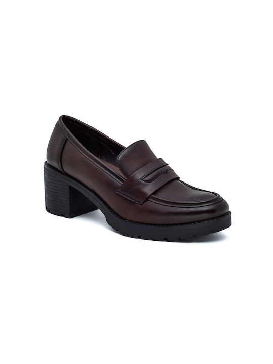 Pantofi cu toc Maro