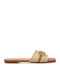 Women's Flat Sandals in Beige Color